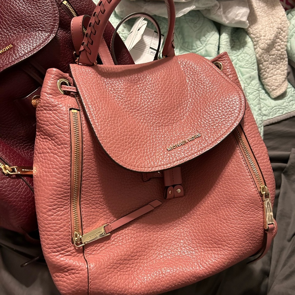 Large leather backpack